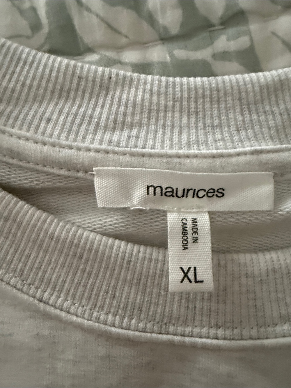 Maurices USA Graphic Sweatshirt in Light Gray with Red, White & Blue Letters - Picture 2 of 2